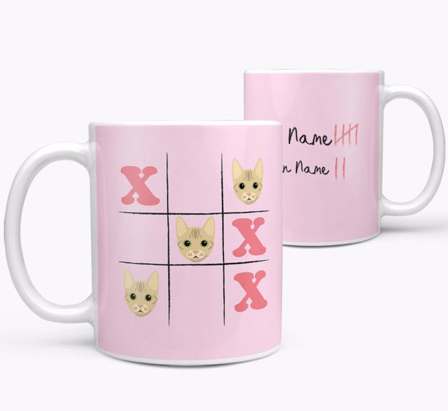 Noughts and Crosses: Personalised {breedCommonName} Mug